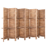 NNEDSZ Room Divider Screen 8 Panel Privacy Dividers Shelf Wooden Timber Stand