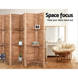 NNEDSZ Room Divider Screen 8 Panel Privacy Dividers Shelf Wooden Timber Stand