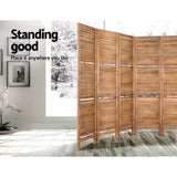 NNEDSZ Room Divider Screen 8 Panel Privacy Dividers Shelf Wooden Timber Stand