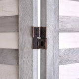 NNEDSZ 6 Panel Room Divider Privacy Screen Foldable Wood Stand Grey