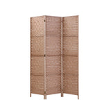 NNEDSZ 3 Panel Room Divider Screen Privacy Rattan Dividers Stand Fold Natural