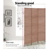 NNEDSZ 3 Panel Room Divider Screen Privacy Rattan Dividers Stand Fold Natural