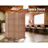 NNEDSZ 4 Panel Room Divider Screen Privacy Rattan Timber Foldable Dividers Stand Hand Woven