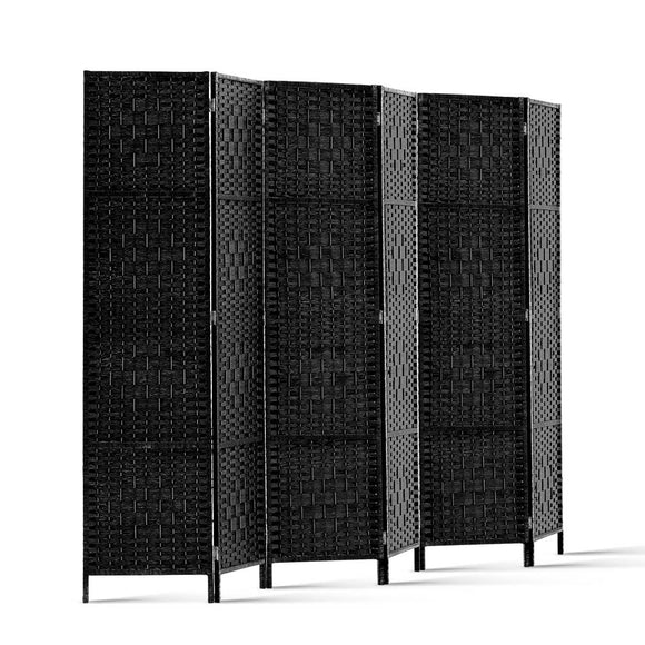 NNEDSZ 6 Panel Room Divider - Black