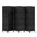 NNEDSZ 6 Panel Room Divider - Black