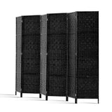 NNEDSZ 6 Panel Room Divider - Black
