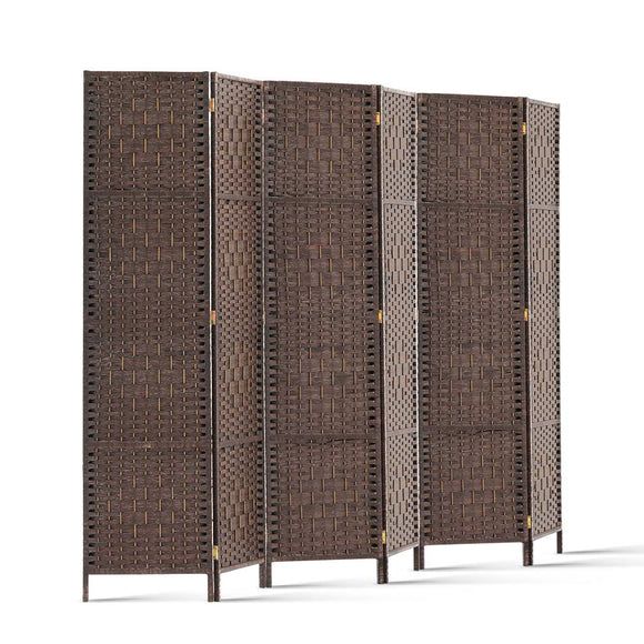 NNEDSZ 6 Panel Room Divider - Brown
