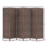 NNEDSZ 6 Panel Room Divider - Brown