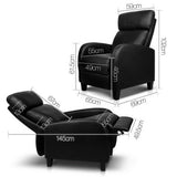 NNEDSZ PU Leather Reclining Armchair - Black