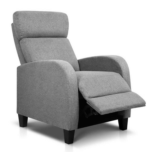 NNEDSZ Fabric Reclining Armchair - Grey