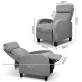 NNEDSZ Fabric Reclining Armchair - Grey