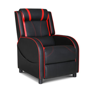NNEDSZ Recliner Chair Gaming Racing Armchair Lounge Sofa Chairs Leather Black
