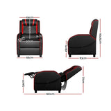 NNEDSZ Recliner Chair Gaming Racing Armchair Lounge Sofa Chairs Leather Black