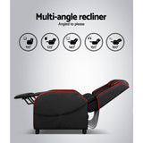 NNEDSZ Recliner Chair Gaming Racing Armchair Lounge Sofa Chairs Leather Black