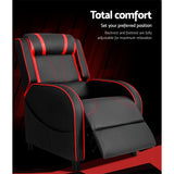 NNEDSZ Recliner Chair Gaming Racing Armchair Lounge Sofa Chairs Leather Black