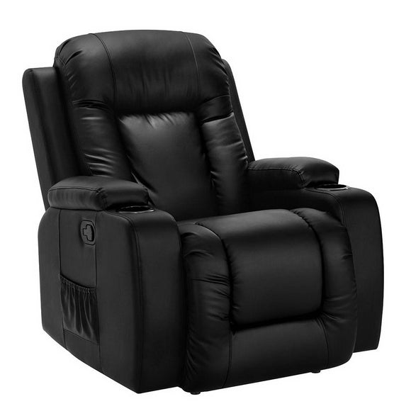 NNEDSZ Electric Massage Chair Recliner Luxury Lounge Sofa Armchair Heat Leather