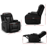 NNEDSZ Electric Massage Chair Recliner Luxury Lounge Sofa Armchair Heat Leather