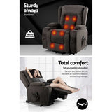 NNEDSZ Electric Recliner Chair Lift Heated Massage Chairs Fabric Lounge Sofa