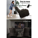 NNEDSZ Electric Recliner Chair Lift Heated Massage Chairs Fabric Lounge Sofa