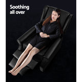 NNEDSZ Recliner Chair Luxury Lounge Armchair Single Sofa Couch PU Leather Black