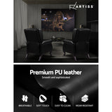 NNEDSZ Recliner Chair Luxury Lounge Armchair Single Sofa Couch PU Leather Black