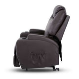 NNEDSZ Electric Recliner Lift Chair Massage Armchair Heating PU Leather Brown