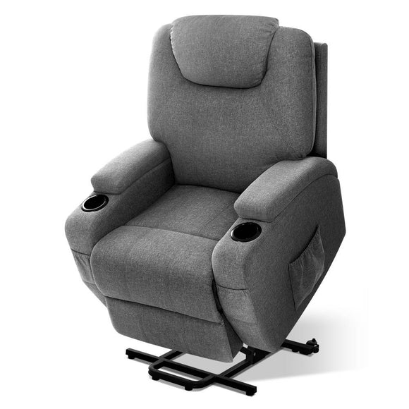 NNEDSZ Electric Massage Chair Recliner Sofa Lift Motor Armchair Heating Fabric