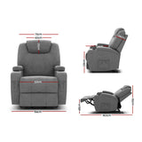 NNEDSZ Electric Massage Chair Recliner Sofa Lift Motor Armchair Heating Fabric