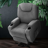 NNEDSZ Electric Massage Chair Recliner Sofa Lift Motor Armchair Heating Fabric