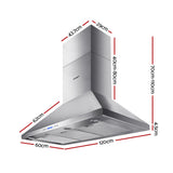 NNEDSZ 1200mm Commercial BBQ Rangehood - Silver