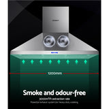 NNEDSZ 1200mm Commercial BBQ Rangehood - Silver