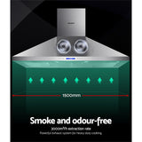 NNEDSZ 1500mm Commercial BBQ Rangehood - Silver