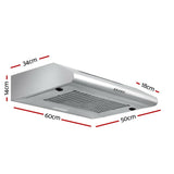 NNEDSZ Fixed Range Hood Rangehood Stainless Steel Kitchen Canopy 60cm 600mm