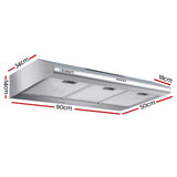 NNEDSZ Fixed Range Hood Rangehood Stainless Steel Kitchen Canopy 90cm 900mm