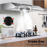 NNEDSZ Fixed Range Hood Rangehood Stainless Steel Kitchen Canopy 90cm 900mm