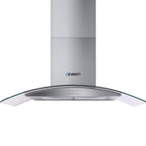 NNEDSZ Range Hood 900mm Rangehood Kitchen Stainless Glass Canopy 90cm
