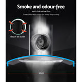 NNEDSZ Range Hood 900mm Rangehood Kitchen Stainless Glass Canopy 90cm