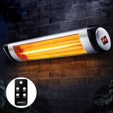 NNEDSZ Electric Radiant Heater Patio Strip Heaters Infrared Indoor Outdoor Patio Remote Control 2000W