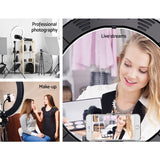 NNEDSZ 19 Ring Light 6500K 5800LM Dimmable Diva With Stand Make Up Studio Video