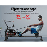 NNEDSZ Rowing Exercise Machine Rower Water Resistance Fitness Gym Home Cardio