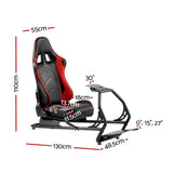 NNEDSZ Racing Simulator Cockpit Steering Wheel Adjustable Gaming Chair PVC Seat