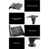 NNEDSZ Racing Simulator Cockpit Steering Wheel Adjustable Gaming Chair PVC Seat