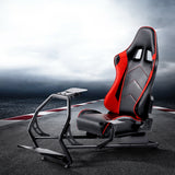 NNEDSZ Racing Simulator Cockpit Steering Wheel Adjustable Gaming Chair PVC Seat