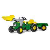 NNEDPE John Deere Rolly Kids RT023110 Ride on Tractor with Trailer & Loader