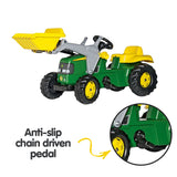 NNEDPE John Deere Rolly Kids RT023110 Ride on Tractor with Trailer & Loader