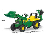 NNEDPE John Deere Rolly Kids  Ride On Tractor with Loader & Digger RT811076