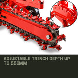 NNEMB Trencher 550mm / 24 Trench Ditch Digger 4-stroke Petrol Chain Driven