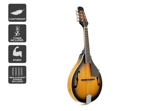 NNEKG Royale A Style Acoustic Mandolin Mahogany (Sunburst)
