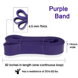NNEIDS Band Heavy Duty Exercise Fitness Workout Band Purple 35-85lbs