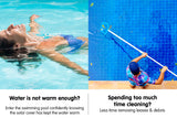 NNEDPE 400micron Swimming Pool Roller Cover Combo - Silver/Blue - 9.5m x 5m
